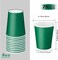 75 Pack 8 oz Disposable Cups, Summer Party Tableware, Paper Hot Beverage Cups, Suitable for Home, Kitchen, Office, Birthday Parties, Outdoor Campings, and DIY (Green-1)